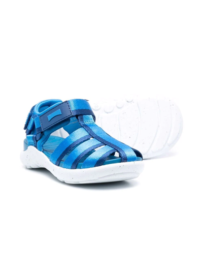 Shop Camper Wous Touch-strap Sandals In Blue
