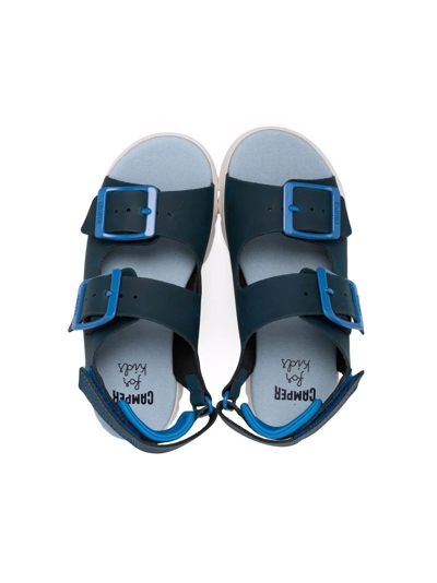 Shop Camper Oruga Buckled Sandals In Blue