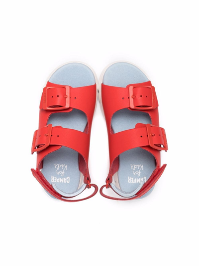 Shop Camper Oruga Double-buckle Sandals In Red