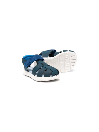 Shop Camper Cut-out Touch-strap Sandals In Blue