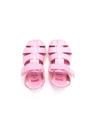 Camper Cut-out Touch-strap Sandals In Pink