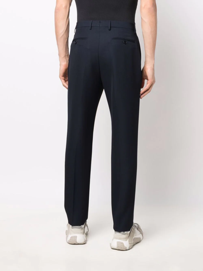 Shop Etro Straight-leg Suit Trousers In Blue