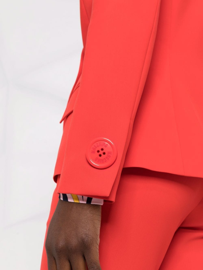 Shop Moschino Oversize-button Blazer In Red