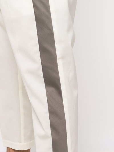 Shop Rick Owens Cropped Drawstring Trousers In Neutrals