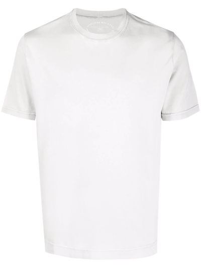 Shop Fedeli Shortsleeved Crewneck T-shirt In Grey