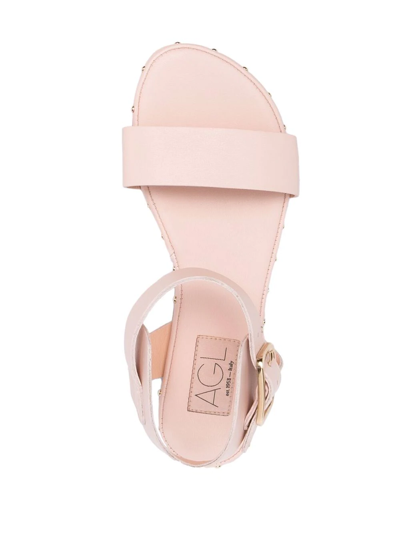 Agl Attilio Giusti Leombruni Sveva Leather Sandals In Pink