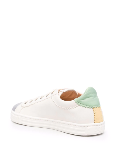 Shop Agl Attilio Giusti Leombruni Sade Panelled Sneakers In White