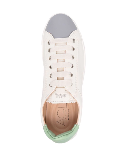 Shop Agl Attilio Giusti Leombruni Sade Panelled Sneakers In White