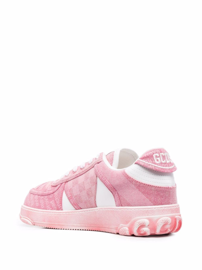 Shop Gcds Nami Jacquard Low-top Sneakers In Pink