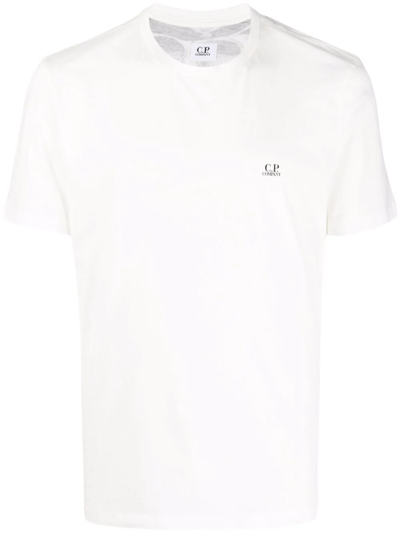 Shop C.p. Company Goggle-print Logo T-shirt In White