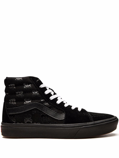 Shop Vans Comfycush Sk8-hi "cold Hearted" Sneakers In Black
