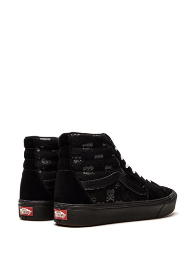 Shop Vans Comfycush Sk8-hi "cold Hearted" Sneakers In Black