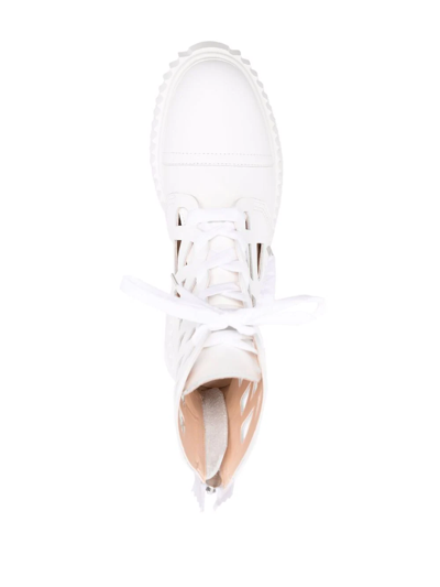 Agl Attilio Giusti Leombruni Cut-out Ankle Boots In White