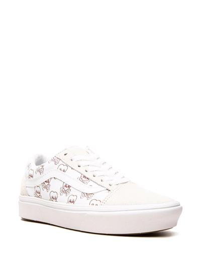 Shop Vans Comfycush Old Skool "cold Hearted" Sneakers In White