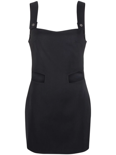 Shop Coperni Cut-out Mini Shift Dress In Black