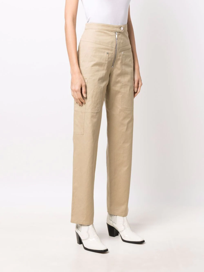 Shop Isabel Marant Étoile Phil Straight-leg Trousers In Neutrals