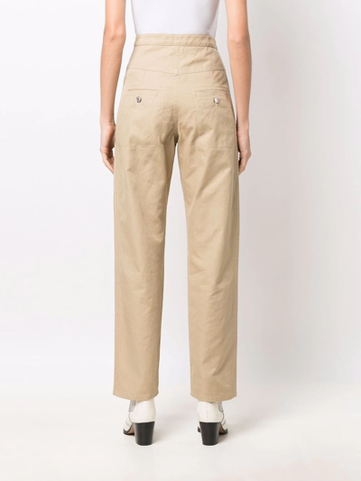 Shop Isabel Marant Étoile Phil Straight-leg Trousers In Neutrals