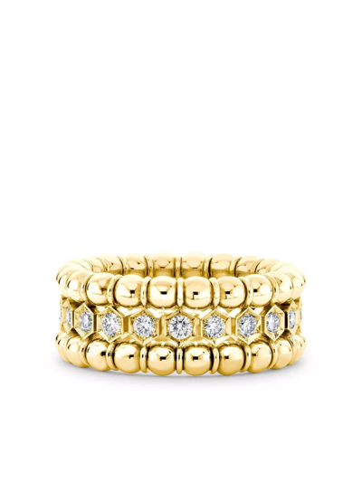 Shop Pragnell 18kt Yellow Gold Bohemia Diamond Ring