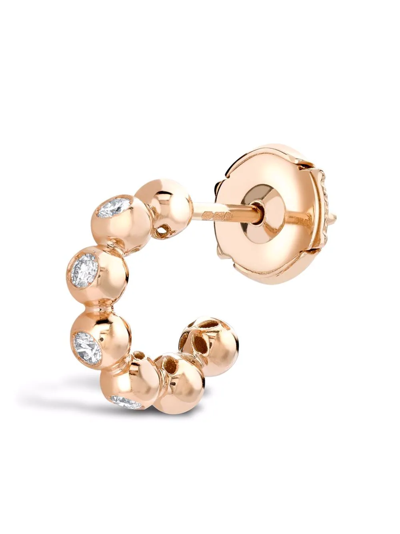 Shop Pragnell 18kt Rose Gold Bohemia Diamond Hoop Earrings In Pink