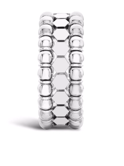 Pragnell 18kt White Gold Bohemia Three-row Ring In Silver