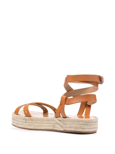 Shop Isabel Marant Melyz Espadrille Sandals In Brown