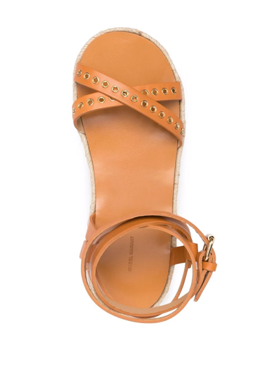 Shop Isabel Marant Melyz Espadrille Sandals In Brown