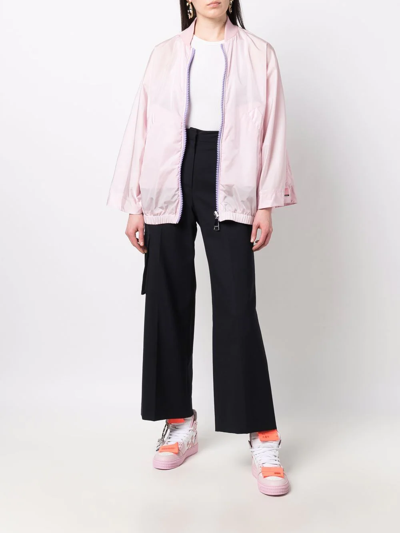 Shop Khrisjoy Wide-sleeve Bomber Jacket In Pink