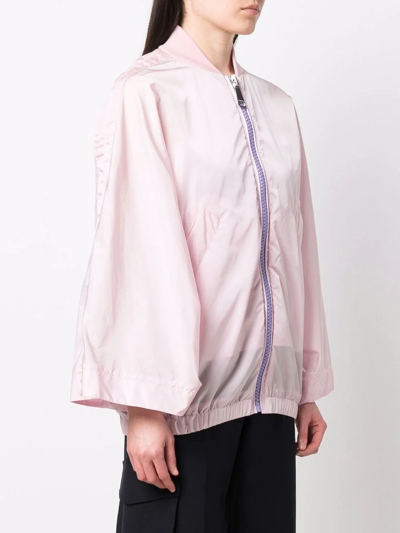 Shop Khrisjoy Wide-sleeve Bomber Jacket In Pink