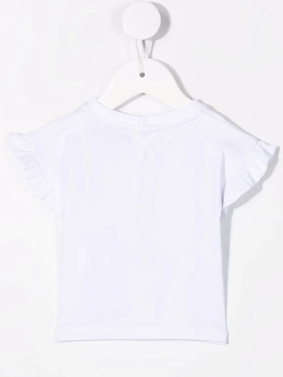 Shop Moschino Teddy Bear-print Short-sleeved T-shirt In White