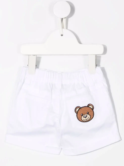 Shop Moschino Teddy Bear-patch Shorts In White