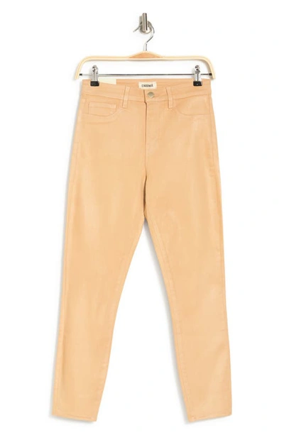 Shop Lagence Margot Coated Crop Skinny Jeans In Candied Ginger Coated