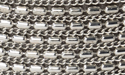 Saachi Mixed Chain Cuff Bracelet In Grey