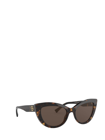 Shop Versace Ve4388 Havana Sunglasses