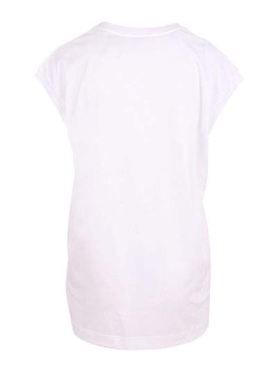 Shop Dolce & Gabbana Embroidery Logo Detail Cotton T-shirt In White