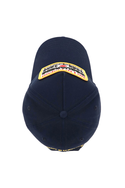 Dsquared2 Logo-patch Baseball Cap In Navy (blue)