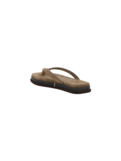 Shop Brunello Cucinelli Slide Shoes In New Ice