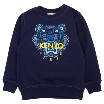 Shop Kenzo Sweatshirt With Embroidery In Marine