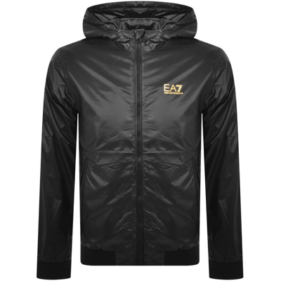 Shop Ea7 Emporio Armani Hooded Jacket Black