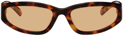 Shop Flatlist Eyewear Tortoiseshell Veneda Carter Edition Daze Sunglasses In Havana/soli
