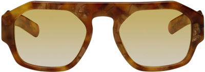 Shop Flatlist Eyewear Tortoiseshell Lefty Sunglasses In Fancy Amber