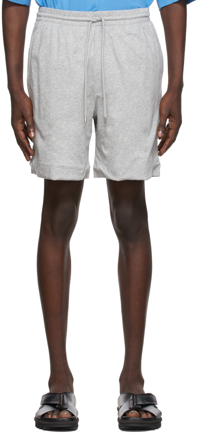 Shop Dries Van Noten Grey Cotton Jersey Shorts In 813 Grey Melange