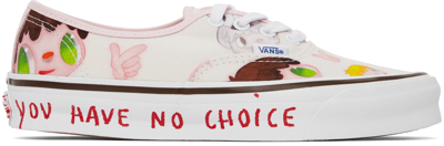 Vans Off-white Javier Calleja Edition Vault Og Authentic Lx Low Sneakers In Potting Soil/blushin