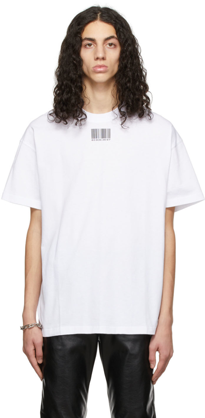 Shop Vtmnts White Barcode T-shirt