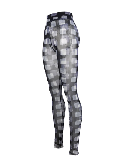 Shop Henrik Vibskov Cube Printed Mesh Leggings In Schwarz