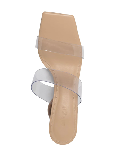 Cult Gaia Nhu Dual-band Sphere Sandals In Braun