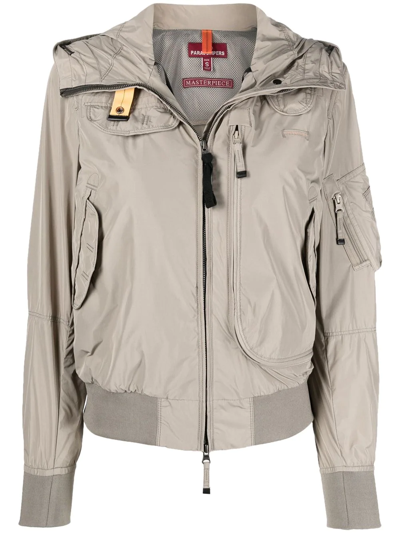 Shop Parajumpers Gobi Spring Hooded Jacket In Nude