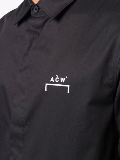 Shop A-cold-wall* Chest Logo Shirt In Schwarz