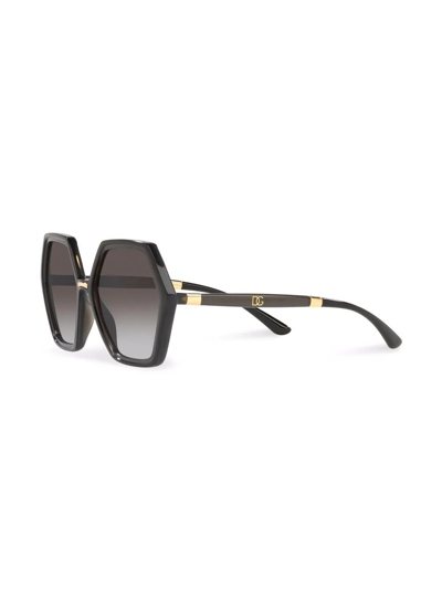 Dolce & Gabbana Hexagon Acetate Sunglasses In Schwarz