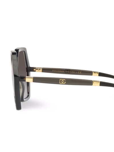 Shop Dolce & Gabbana Hexagon-frame Sunglasses In Schwarz