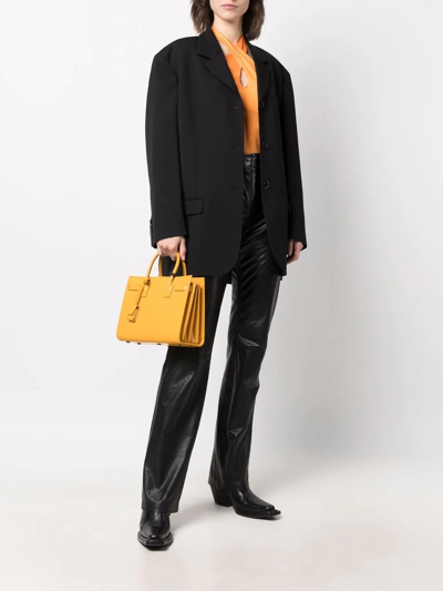 Saint Laurent Sac De Jour Baby Tote Bag In Gelb